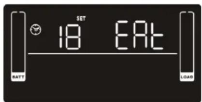 V7 UPS2URM1500DC-NC-1N - 18: impostazione del display per la durata dell'autonomia - 1