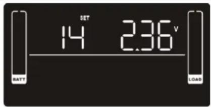 V7 UPS2URM1500DC-NC-1N - 14: Einstellen der Anhebungsspannung für das Ladegerät - 1