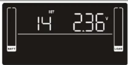 V7 UPS2URM1500DC-NC-1N - 14: Charger boost voltage setting - 1