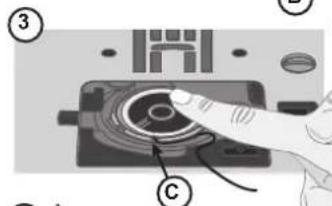 SINGER HD500 - Insert the Bobbin - 3