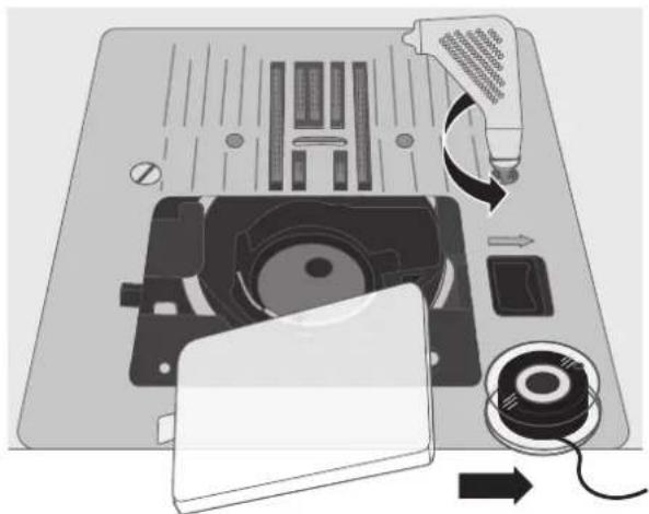 SINGER HD500 - Limpieza de la zona de la bobina - 2