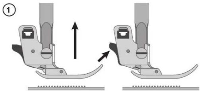 SINGER HD500 - Change the Presser Foot - 1