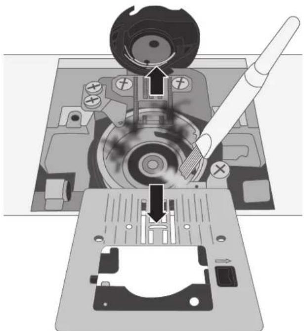 SINGER HD500 - Cleaning under the Bobbin Area - 2