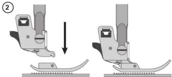 SINGER HD500 - Changer le pied-de-biche - 1