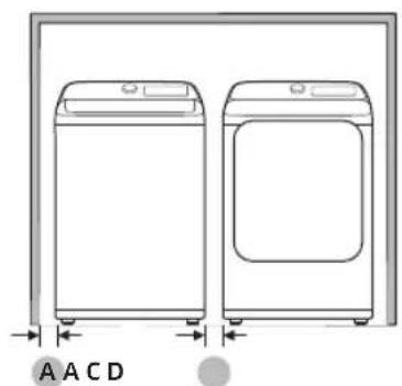 SAMSUNG WA54CG7105AV - Alcove or closet installations - 1