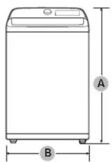 SAMSUNG WA54CG7105AV - Dimensions - 1