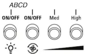 AMANA WVU37UC4FS - Commandes de la hotte - 1