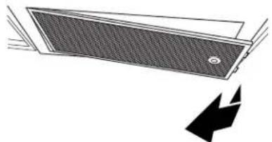 AMANA UMH50008HS - Retrait et réinstallation du filtre à graisse : - 1