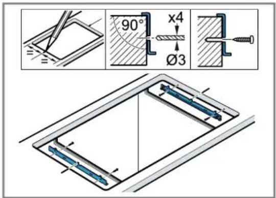 NEFF BX18 - Montage bevestigingsrails - 1