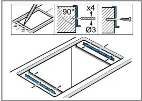 NEFF BX38B - Installing fixing rails - 1