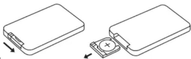 Create HUMIZEN ULTRASONIC - ERSETZEN SIE DIE BATTERIE DER FERNBEDIENUNG - 1
