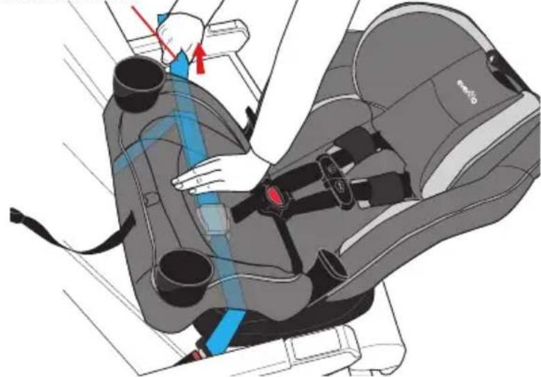 Evenflo EveryFit - Installation du dispositif de retenue pour enfant en position face vers l'arrière dans un avion - 2