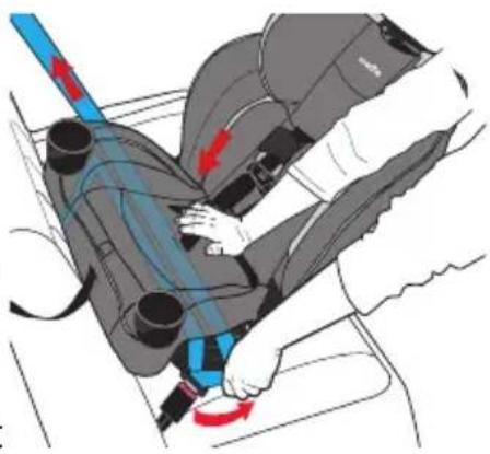 Evenflo EveryFit - Installation face vers l'arrière avec ceinture sous-abdominale et baudrier - 2