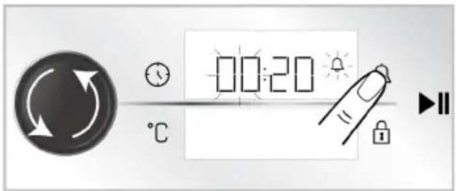 BEKO BBIM13400DXMPSE - Het alarm instellen - 3