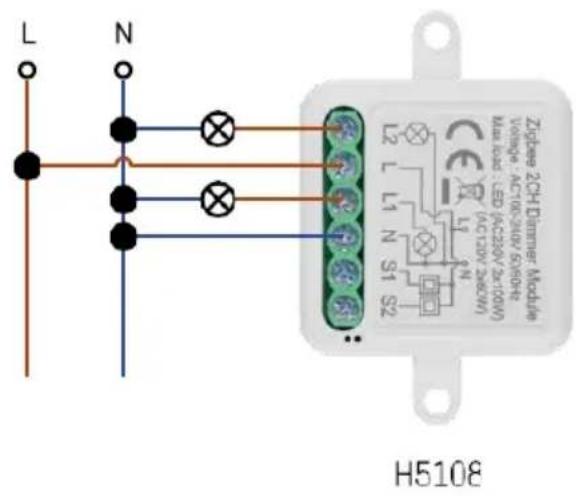 Emos H5108 - Schimas de cablage pour les modules de gradation ZigBee - 4