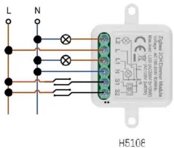 Emos H5108 - Schimas de cablage pour les modules de gradation ZigBee - 5