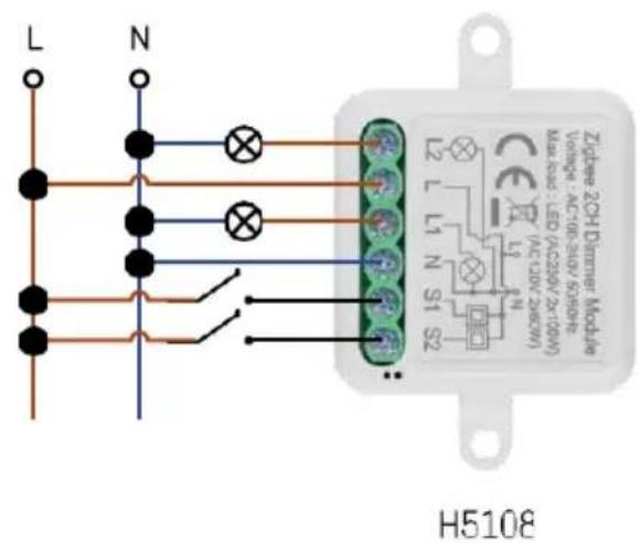 Emos H5108 - Schimas de cablage pour les modules de gradation ZigBee - 6