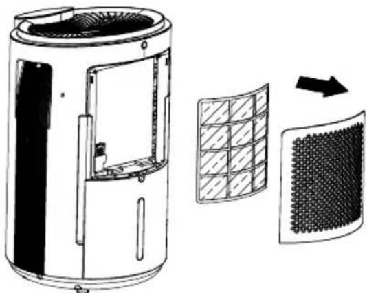 Create Dryplus XL-Spiral - Om het luchtfilter te reinigen: - 1