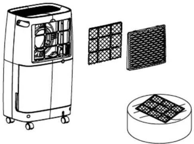 Create Dryzone XL-Cubic - Om het luchtfilter te reinigen: - 1