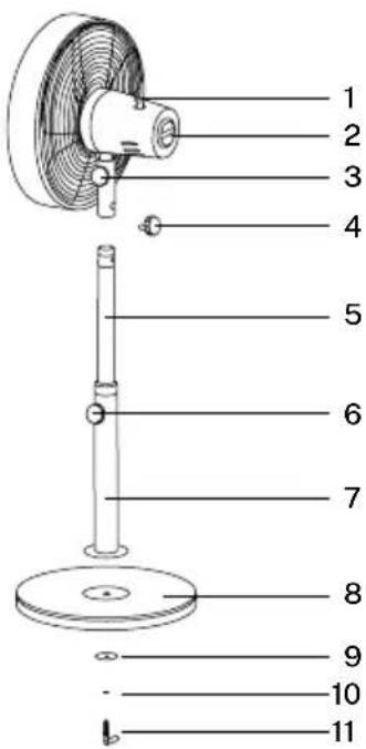 Create AIR STAND WOOD - LISTA CZEŚCI - 1