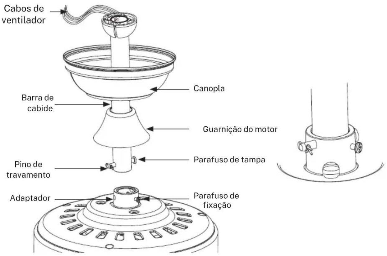 Create Wind Sail - Conexão da barra de suspensão à carcaça do motor - 1