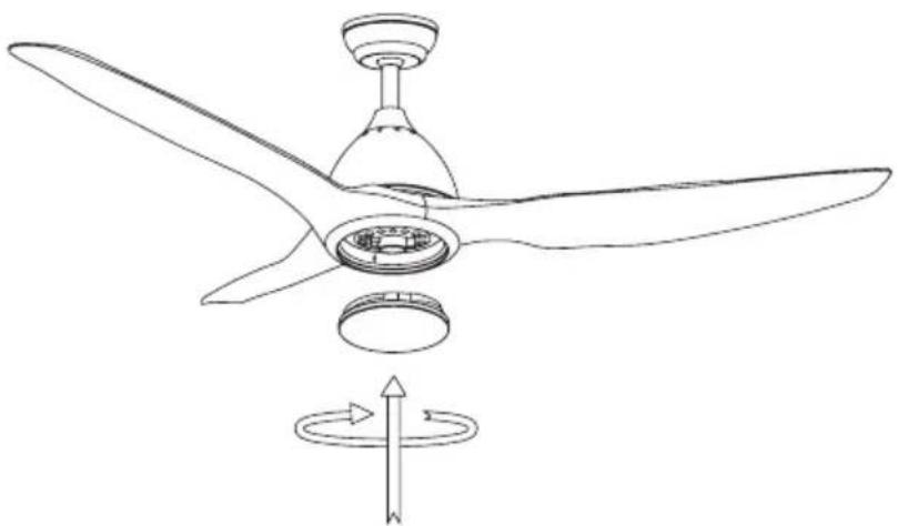 Create Wind Sail - LED light panel and lamp shade assembly - 3