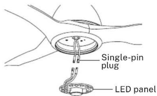 Create Wind Sail - LED light panel and lamp shade assembly - 2