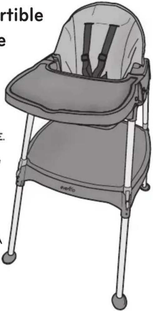 Evenflo 4-in-1 Eat & Grow - Chaise Haute Convertible Silla Alta Convertible - 1