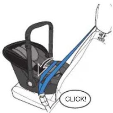Evenflo Shyft DualRide - Installing the Infant Carrier With Lap/Shoulder Belt (Alternate) - 1