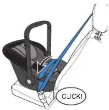 Evenflo Shyft DualRide - Installing the Infant Carrier With Lap/Shoulder Belt (Preferred) - 1