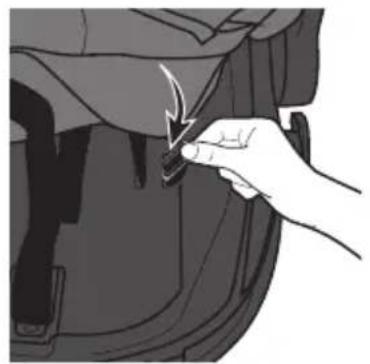 Evenflo Shyft DualRide - Changement de la position de la sangle de la ceinture - 1