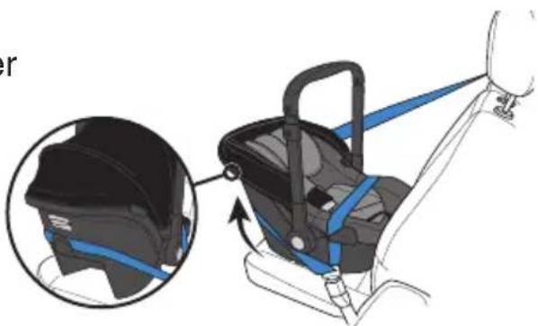 Evenflo Shyft DualRide - Installing the Infant Carrier With Lap/Shoulder Belt (Preferred) - 2