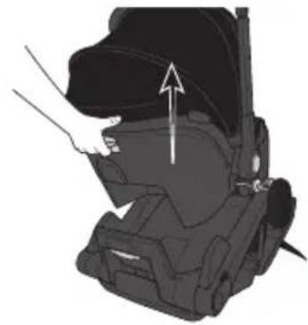 Evenflo Shyft DualRide - Retrait du porte-bébé et du chassin de la pousette de la base - 1