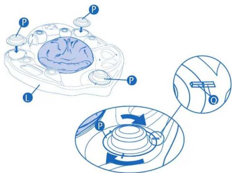 Evenflo Exersaucer Sweet Tea - To use stabilizer feet: - 6
