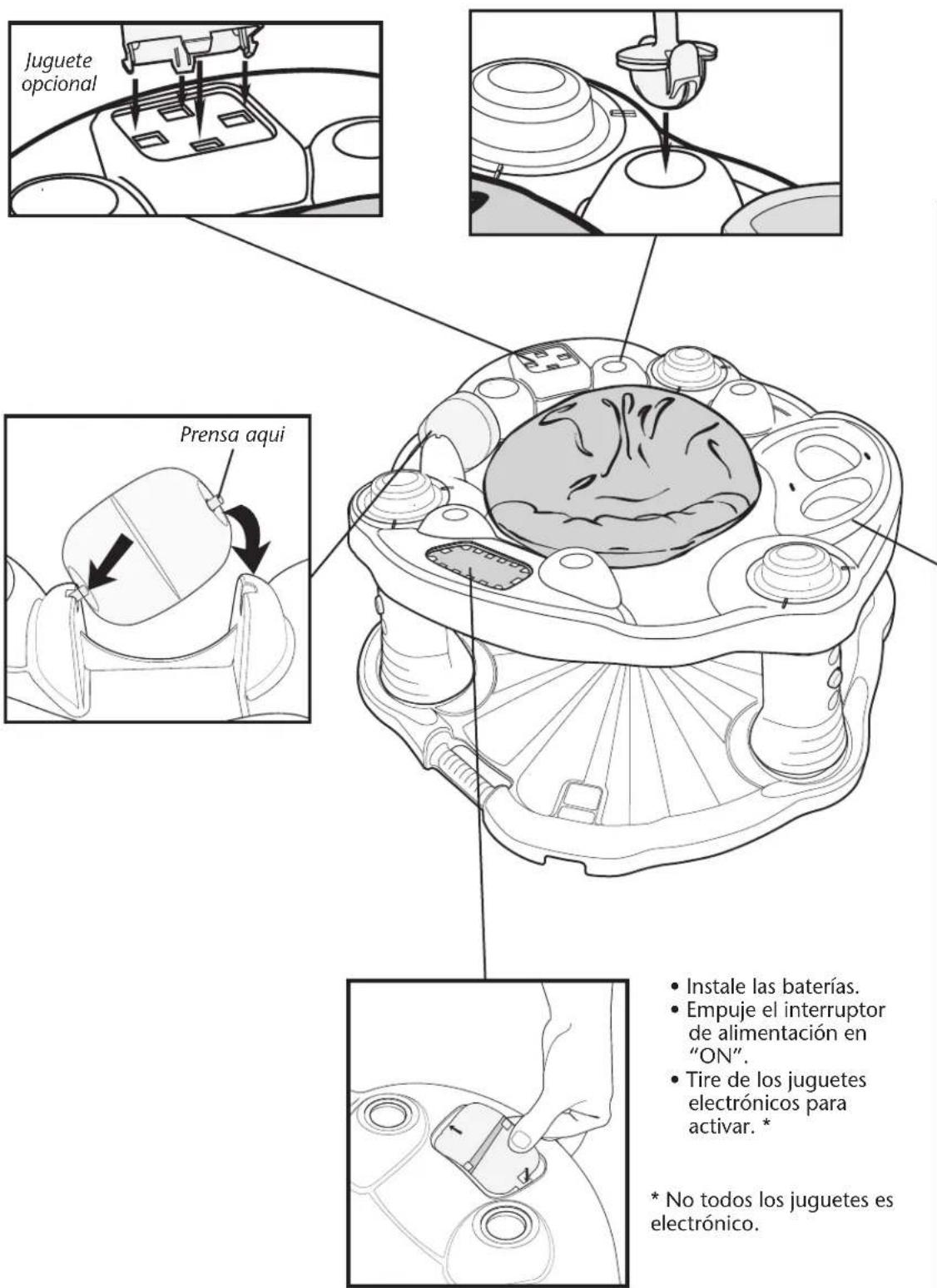 Evenflo Exersaucer Playful Pastures - ADVERTENCIA - 1
