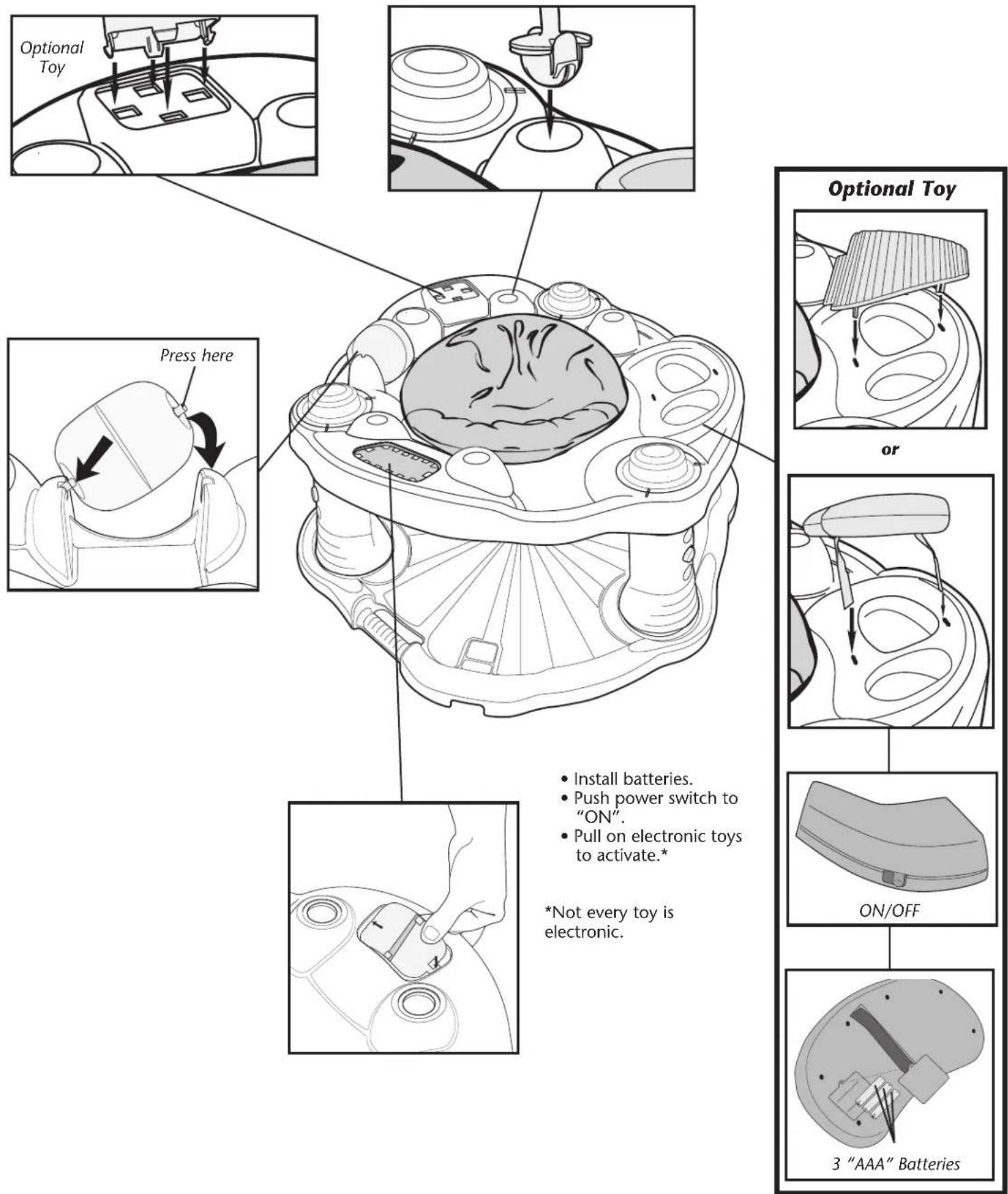 Evenflo Exersaucer Playful Pastures - WARNING - 1