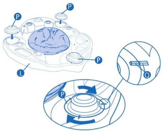 Evenflo Exersaucer Moovin' & Groovin' - To use stabilizer feet: - 6