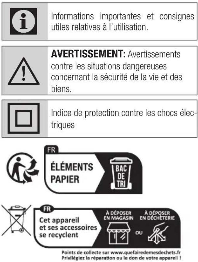 BEKO VRT50418VW - Symboles et leurs significations - 1