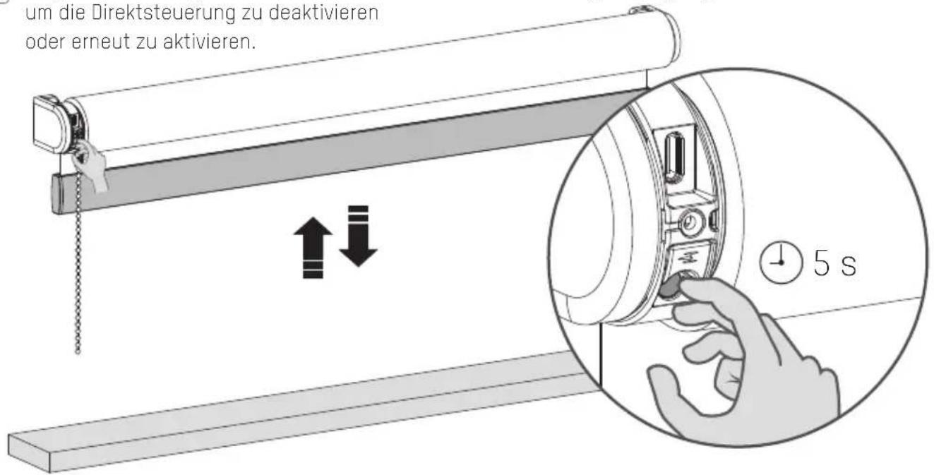 EVE Blinds Collection - i Deaktivieren der Direktsteuerung auf der Fernbedienung - 1