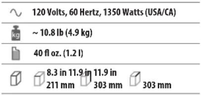 BREVILLE Nespresso Vertuo BNV250 - PARPADEO DE BOTONES ESPECIFICACIONES - 2