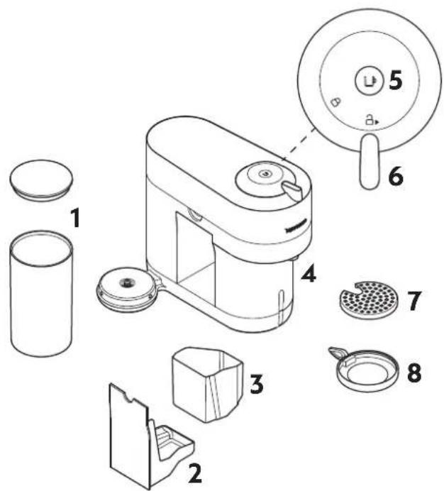 BREVILLE Nespresso Vertuo Pop+ Deluxe BNV125 - APERÇU DE LA MACHINE - 1