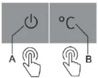 A °C B