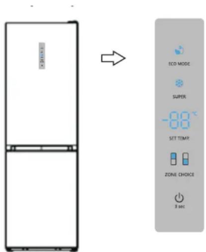 HISENSE RB440N4AFA - Panel de pantalla en la puerta - 1