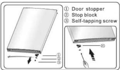 HISENSE RB440N4AFA - Reversing the door - 12