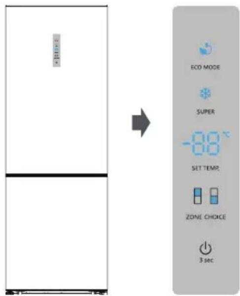HISENSE RB645N4BIE - Bedieningspaneel - 1