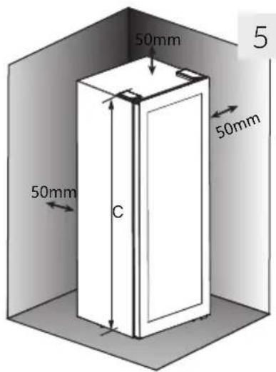 HAIER HWS58GGH1 - Requisiti di spazio - 4
