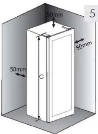HAIER HWS58GGH1 - Požadavky na místo - 2