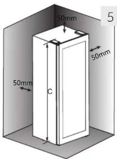 HAIER HWS58GGH1 - Požiadavky na priestor - 4