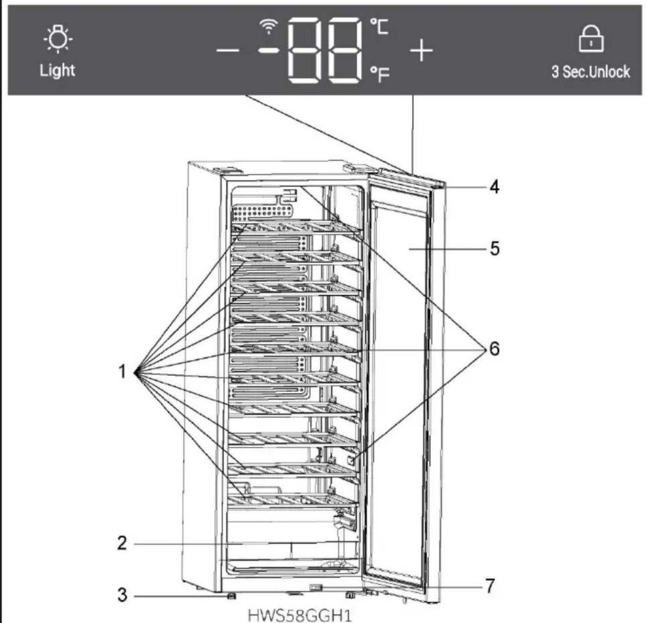 HAIER HWS58GGH1 - Σημείωση - 1