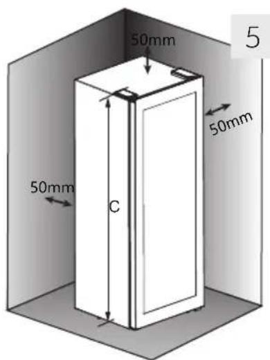HAIER HWS58GGH1 - Espace requis - 4